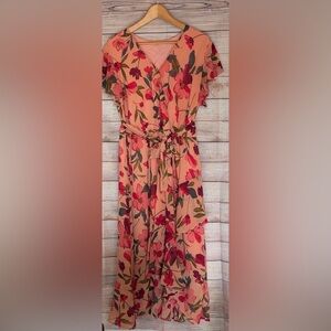 Floral Chiffon Ruffle Dress